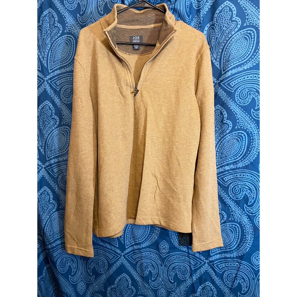 Joseph Abboud Men’s Tan 1/4 Zip Sweater Size Medium